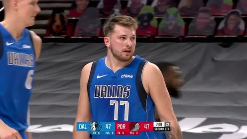 【NBA集锦】东契奇出其不意脑后传球 主持人惊呼太有想象力了