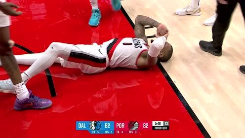 【NBA集锦】利拉德痛苦倒地 慢动作看波神得手瓷瓷实实的摸在利拉德的脸上