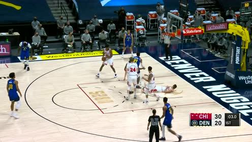 【NBA录像回放 原声】公牛vs掘金 第1节英文原声回放