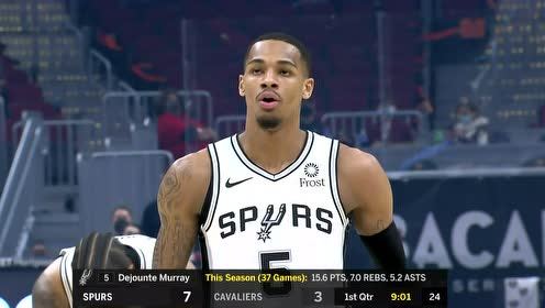 【NBA錄像回放 原聲】馬刺vs騎士 第1節(jié)中文解說回放