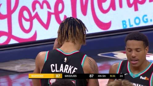 【NBA集锦】配合精妙绝伦 贝恩人缝连线助飞克拉克包围圈强起刷网取分