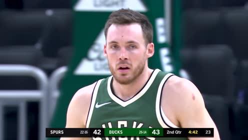 【NBA集锦】瞬间抹平分差!字母哥大臂一挥助攻康诺顿三分射箭