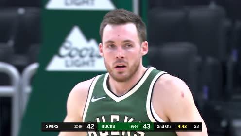 【NBA錄像回放 原聲】馬刺vs雄鹿 第2節(jié)英文原聲回放