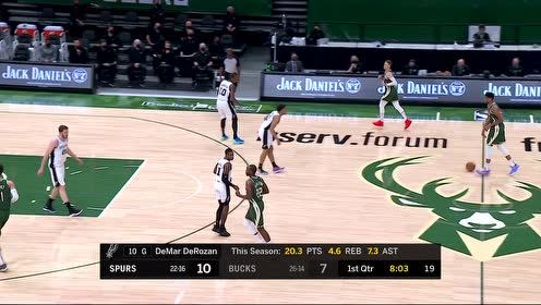 【NBA集锦】这个位置真香!德罗赞无解中距离连续扔进