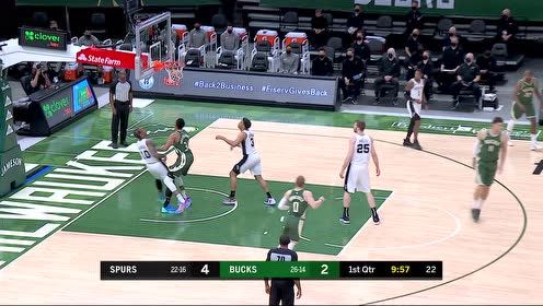 【NBA集锦】传的妙啊!米德尔顿连线字母哥篮下吃饼两分轻取