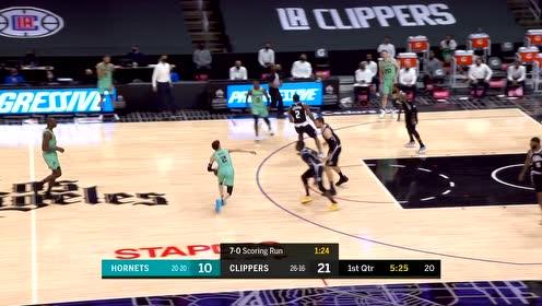 【NBA集锦】向着最佳新秀开冲 鲍尔潇洒抛投对飙莱昂纳德