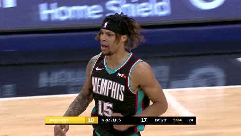 【NBA集锦】齐心协力环环相扣 灰熊三人联手击溃勇士防线