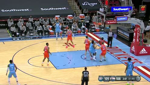 【NBA集錦】雷霆114-112火箭 雷霆多點(diǎn)開六人上雙險(xiǎn)勝火箭