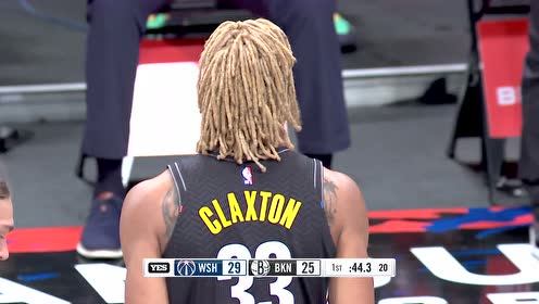 【NBA集锦】布鲁斯-布朗送空接助攻 克拉克斯顿双手挂扣