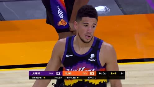 【NBA集锦】十八般武艺样样精通!布克生突库兹马天勾勾手命中