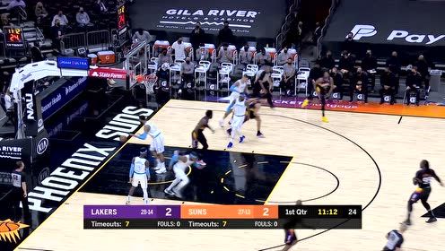 【NBA集锦】开场就发威 布克连续命中高难度投篮连拿4分