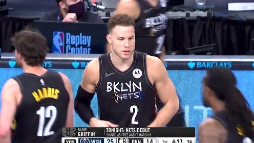【NBA集锦】格里芬首秀现场一片喝彩 一上来就为沙梅特掩护出空位