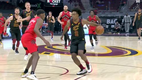 【NBA集锦】本场最佳配合 骑士三人连线塞克斯顿飘逸上篮