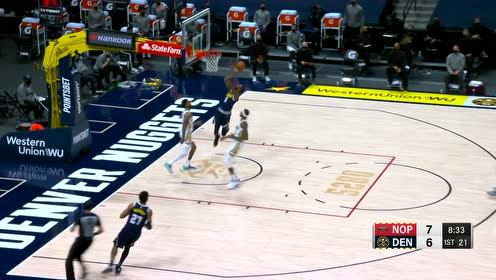 【NBA集錦】乘人不備！波特輕舒猿臂在胖虎身后送上一記釘板大帽