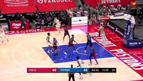 【NBA集锦】拉文vs活塞 拉文18+3+1带头冲锋怒掀活塞