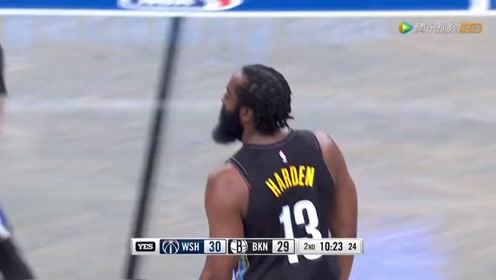 【NBA集锦】哈登连续单打乱砍8分 一己之力扭转奇才