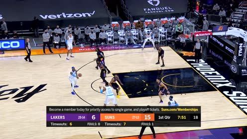 【NBA集锦】又帅又能打 湖人打出精彩轮转库兹马张手就有