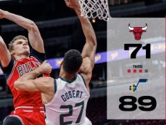 NBA常规赛：三节战报：爵士以89-71领先公牛18分