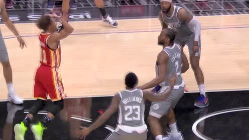 【NBA集锦】特雷-杨终于找到手感!超远三分直接打停快船