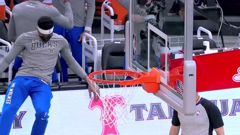 【NBA集錦】激動(dòng)到倒地 霍勒迪飚中三分字母哥場(chǎng)邊慶祝
