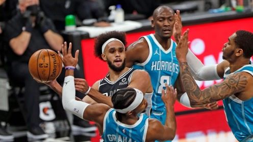 【NBA集锦】黄蜂100-97马刺 海沃德罗齐尔合砍51分率队复仇马刺