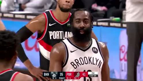 【NBA錄像回放 國語】籃網(wǎng)vs開拓者第1節(jié)中文解說回放