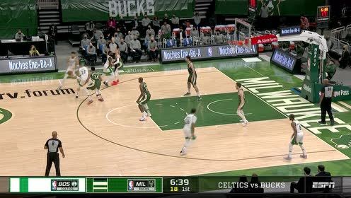 【NBA集锦】飒沓如流星 布朗脚步轻点无视两人防守三分甩狙