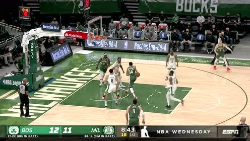 【NBA集锦】铁锁横江镇守内线 泰斯一夫当关拦截字母哥
