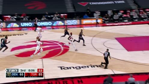 【NBA集锦】鲍威尔抢断推反击 四人连续传导鲍威尔三分穿云