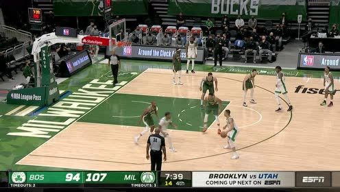 【NBA集锦】字母哥镇守内线送大帽 米德尔顿打板中投轻描淡写