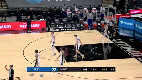 【NBA集锦】雷吉-杰克逊强行上篮偏出 祖巴茨后来居上双手挂筐暴扣