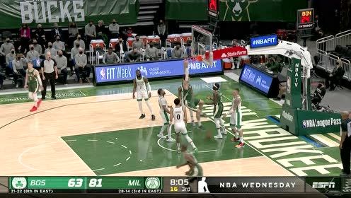 【NBA集锦】内线跟进骤起发难 洛佩兹双臂炸筐补扣打停绿军