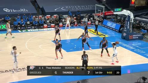 【NBA集锦】霍福德假动作晃开防守 助攻马勒东弧顶三分一箭穿心