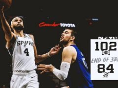 NBA常规赛：三节战报，快船以102-84领先马刺18分