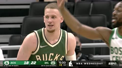 【NBA录像回放 原声】凯尔特人vs雄鹿第1节英文解说回放