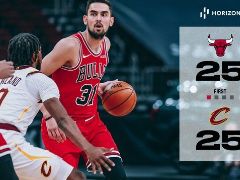 NBA常规赛：首节战罢，公牛队25-25战平骑士队