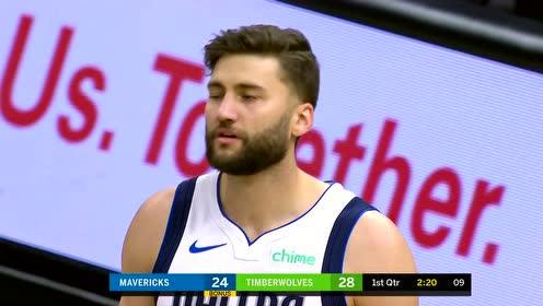 【NBA录像回放 原声】独行侠vs森林狼第1节英文解说回放