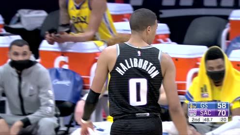 【NBA集锦】手感真的烫!哈里伯顿中门爆射拉开比分
