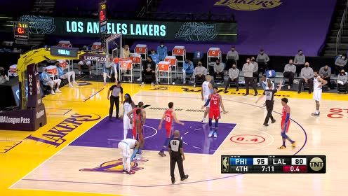 【NBA录像回放 原声】费城vs湖人第4节英文解说回放