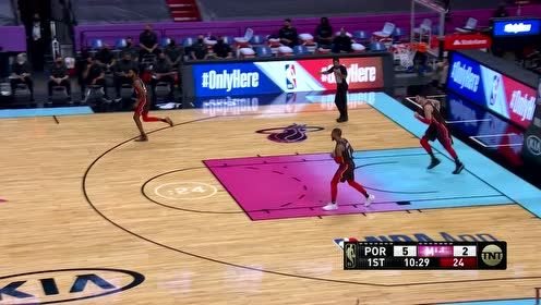 【NBA集錦】CJ一人獨(dú)得8分！開(kāi)拓者夢(mèng)幻開(kāi)局10-2碾壓熱火