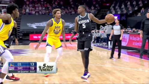 【NBA集锦】福克斯风送轻舟助攻霍姆斯 凌空起投取分真稳