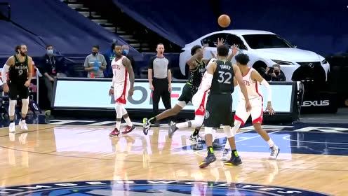 【NBA集锦】泰特直杀篮下双手炸筐 唐斯喂饼麦克丹尼尔斯暴扣还以颜色