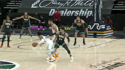 【NBA集锦】莫兰特一骑绝尘滑翔上篮 米切尔骑马射箭压哨三分命中