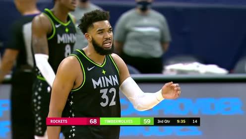 【NBA录像回放 国语】火箭vs森林狼第3节中文解说回放