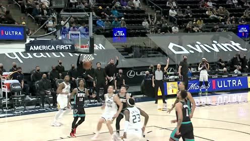 【NBA集锦】板凳匪徒火力全开 克拉克森里突外投连拿5分