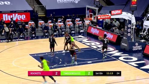【NBA集锦】抬手三分说有就有 唐斯外线出手飚中三分