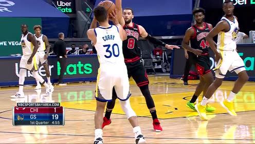 【NBA集锦】状态不错!库里首节10投5中拿下13分