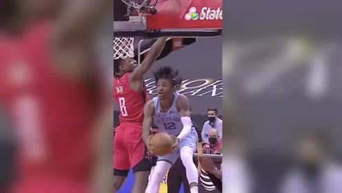 【NBA集锦】这身体素质就是离谱 莫兰特滞空不看筐拉杆