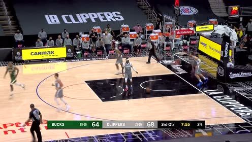 【NBA集锦】字母哥强顶防守强行打进 妙传大洛三分穿云