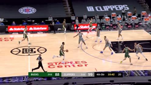 【NBA集锦】就是打你个出其不意 字母哥急停中距离稳稳命中